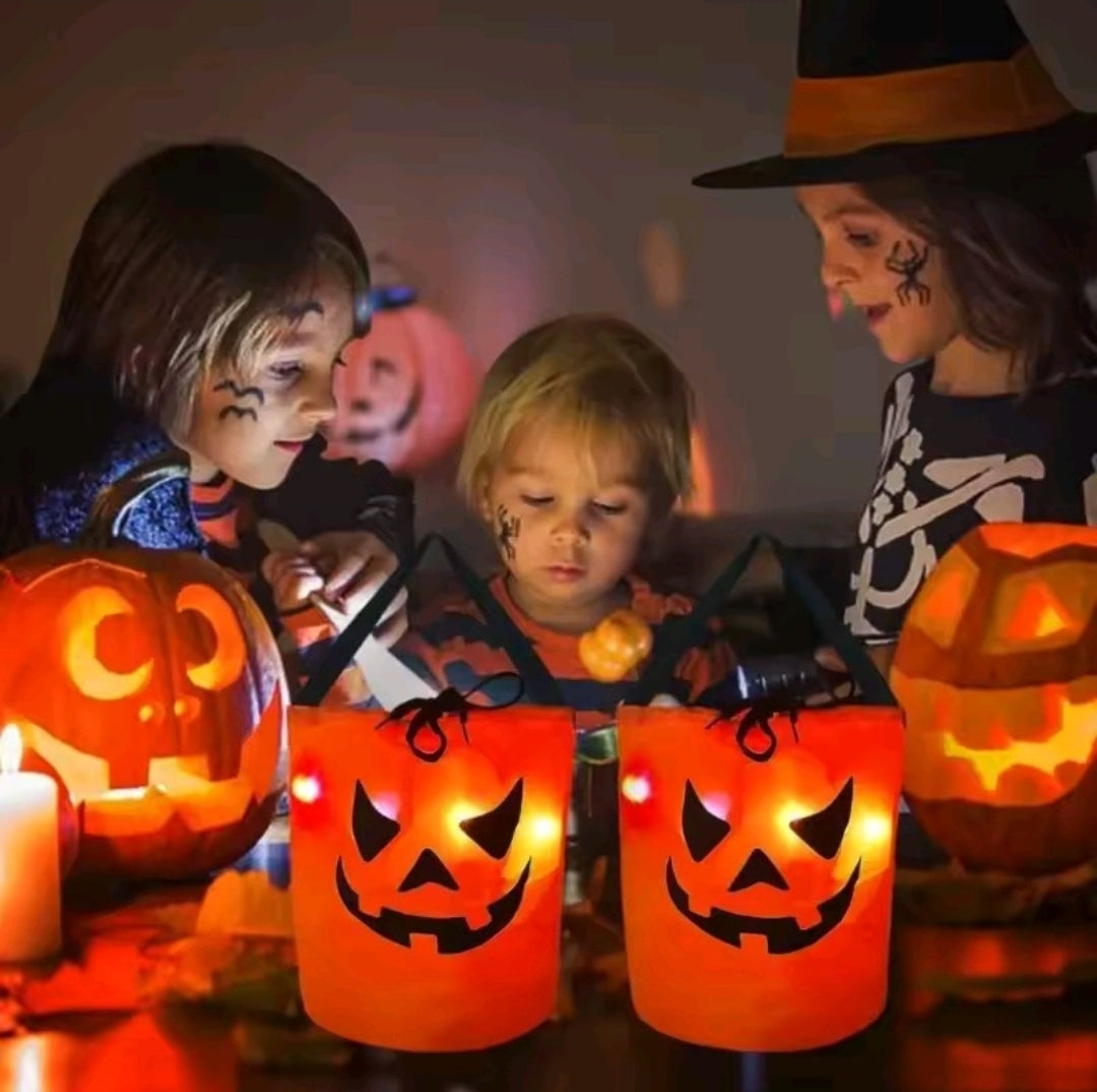 🎃 Pumpkin Light Bag – Fun Trick-or-Treat Candy Basket