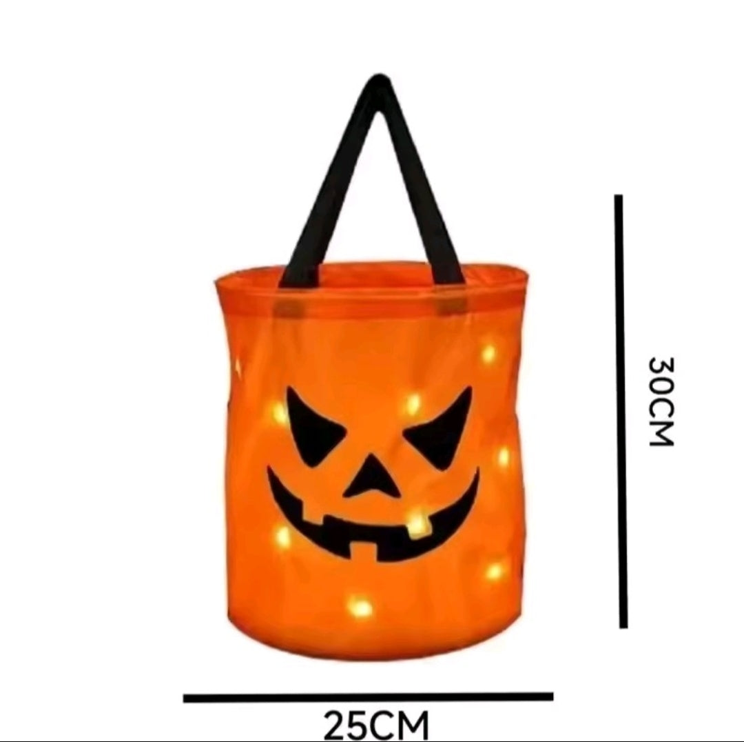 🎃 Pumpkin Light Bag – Fun Trick-or-Treat Candy Basket