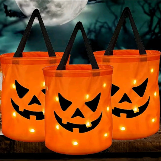 🎃 Pumpkin Light Bag – Fun Trick-or-Treat Candy Basket