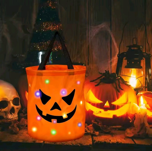 🎃 Pumpkin Light Bag – Fun Trick-or-Treat Candy Basket
